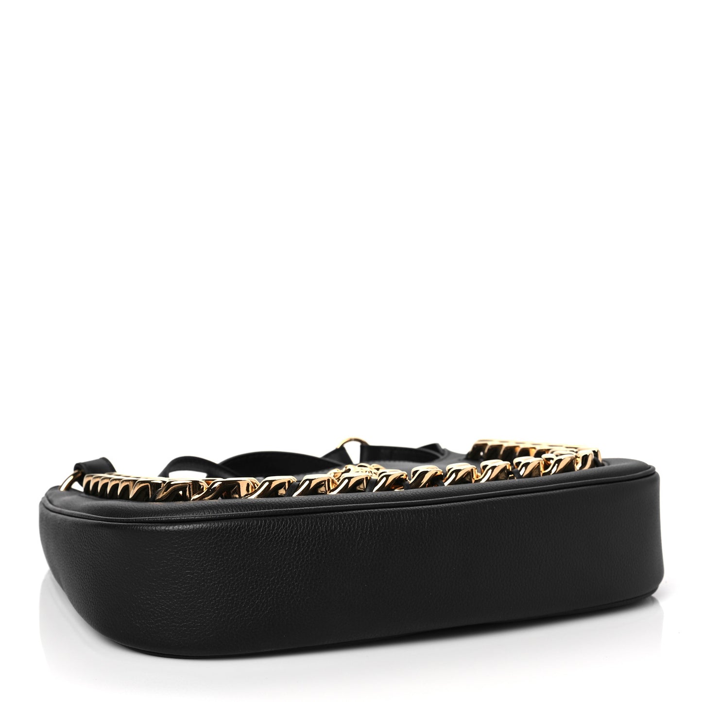 Calfskin La Medusa Chain Hobo Bag Black