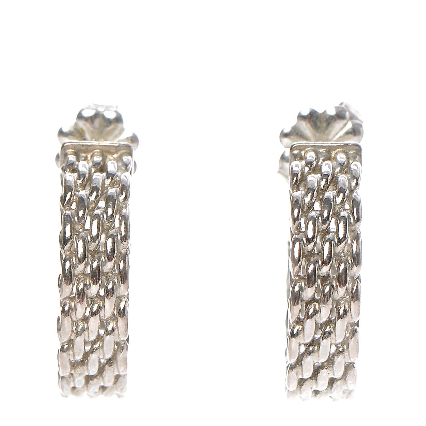 Sterling Silver Wide Somerset Hoop Earrings