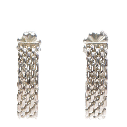 Tiffany Sterling Silver Wide Somerset Hoop Earrings 1 of 6