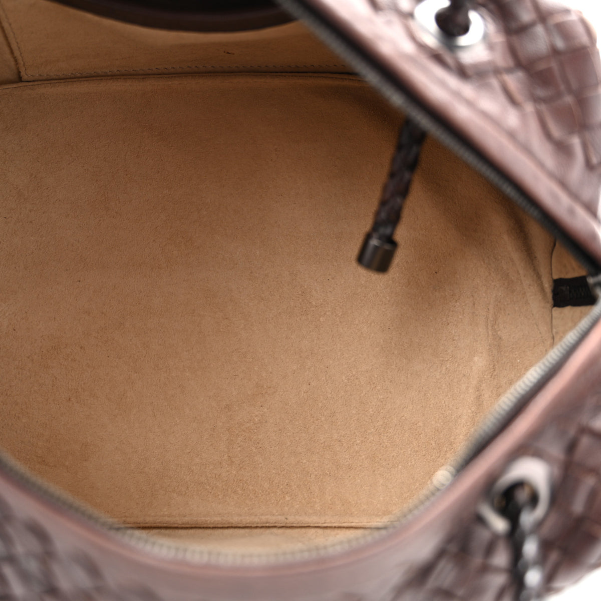 Nappa Intrecciato Satchel Ebano
