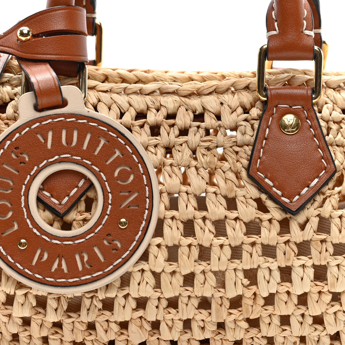 Louis Vuitton Raffia Nano Speedy Natural Tan 7 of 9