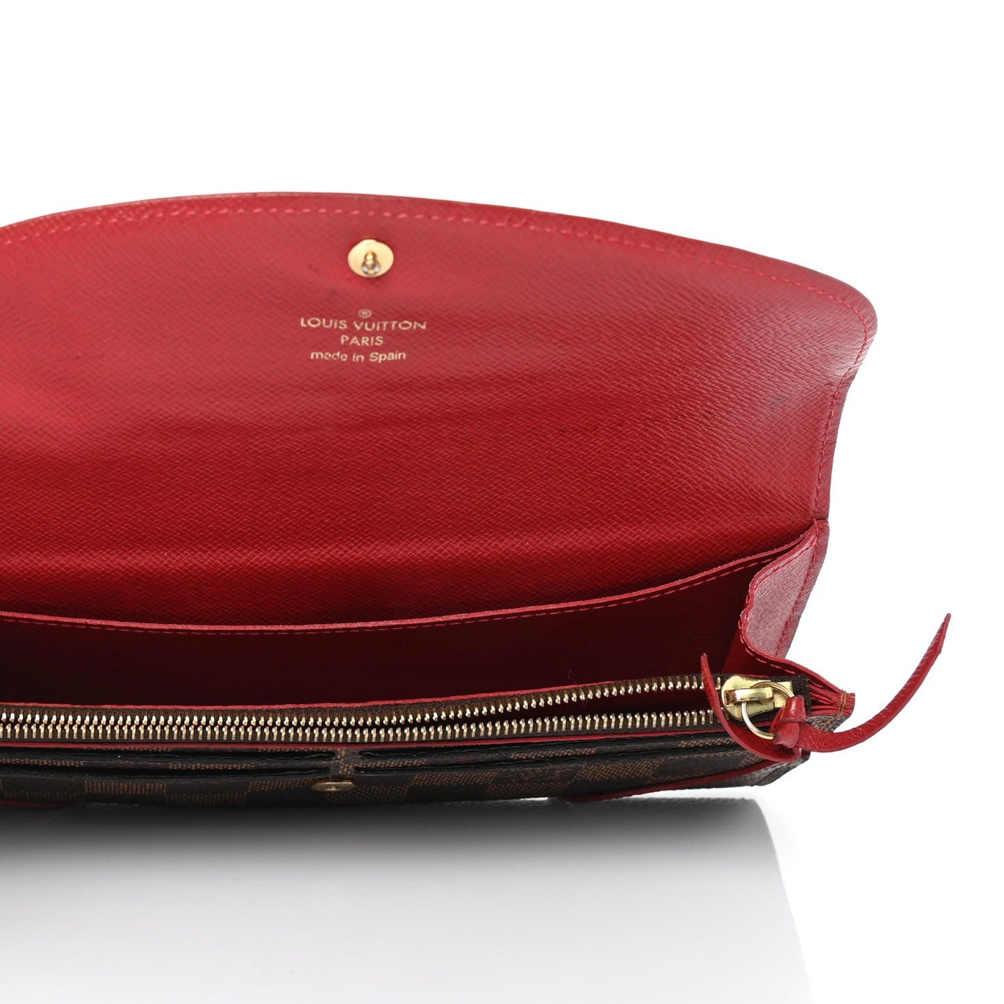 Damier Ebene Caissa Wallet Cherry