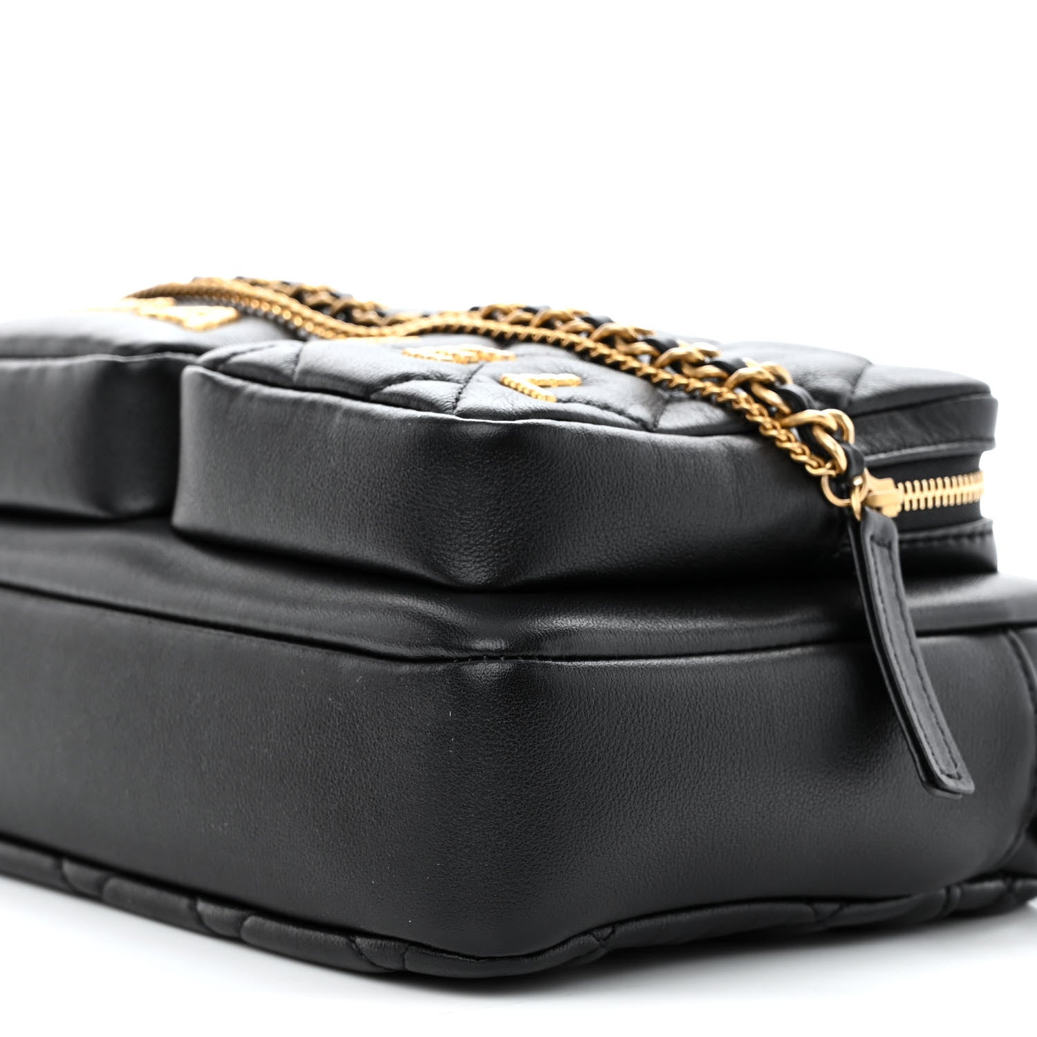 Chanel Calfskin Quilted Small Camera Case Black 10 of 11