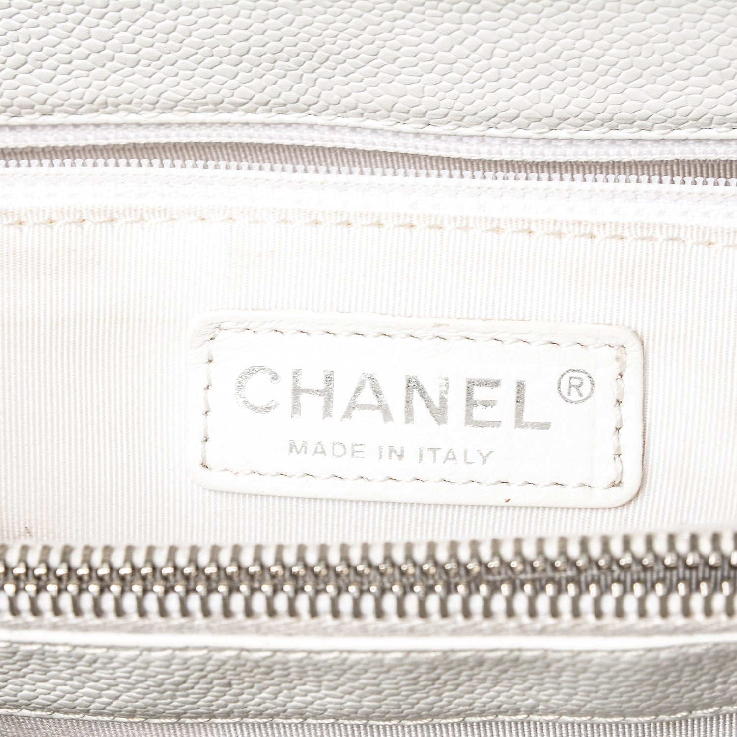 Chanel Caviar Quilted Grand Shopping Tote GST White 6 of 7