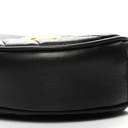 Gucci Calfskin Matelasse GG Marmont Belt Bag 75 30 Black 11 of 11