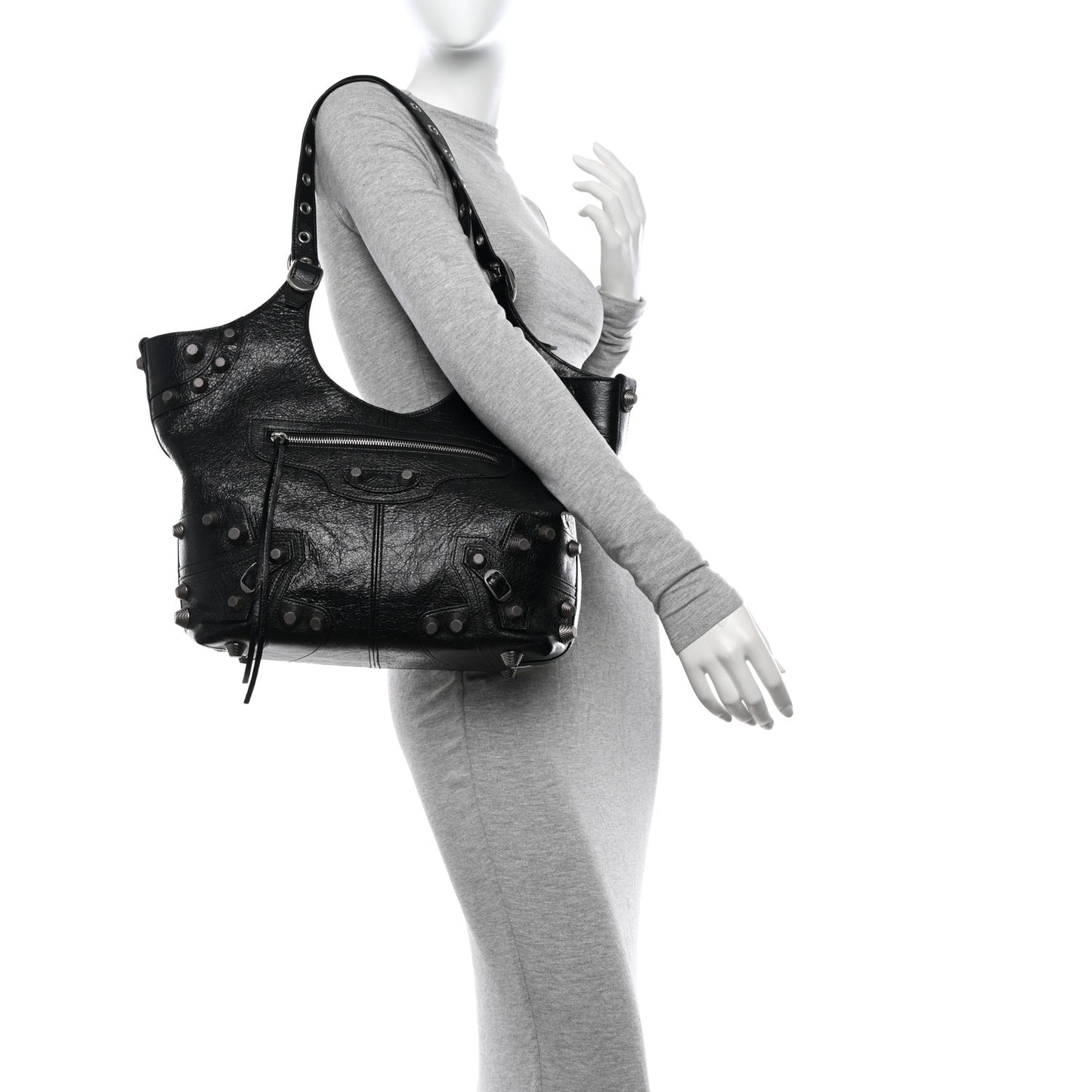 Agneau Arena Medium Le Cagole Carry All Bag Black