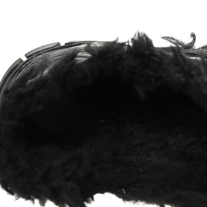 Balenciaga Faux Fur Rubber Mesh Womens Track Sandals 40 Black 8 of 9