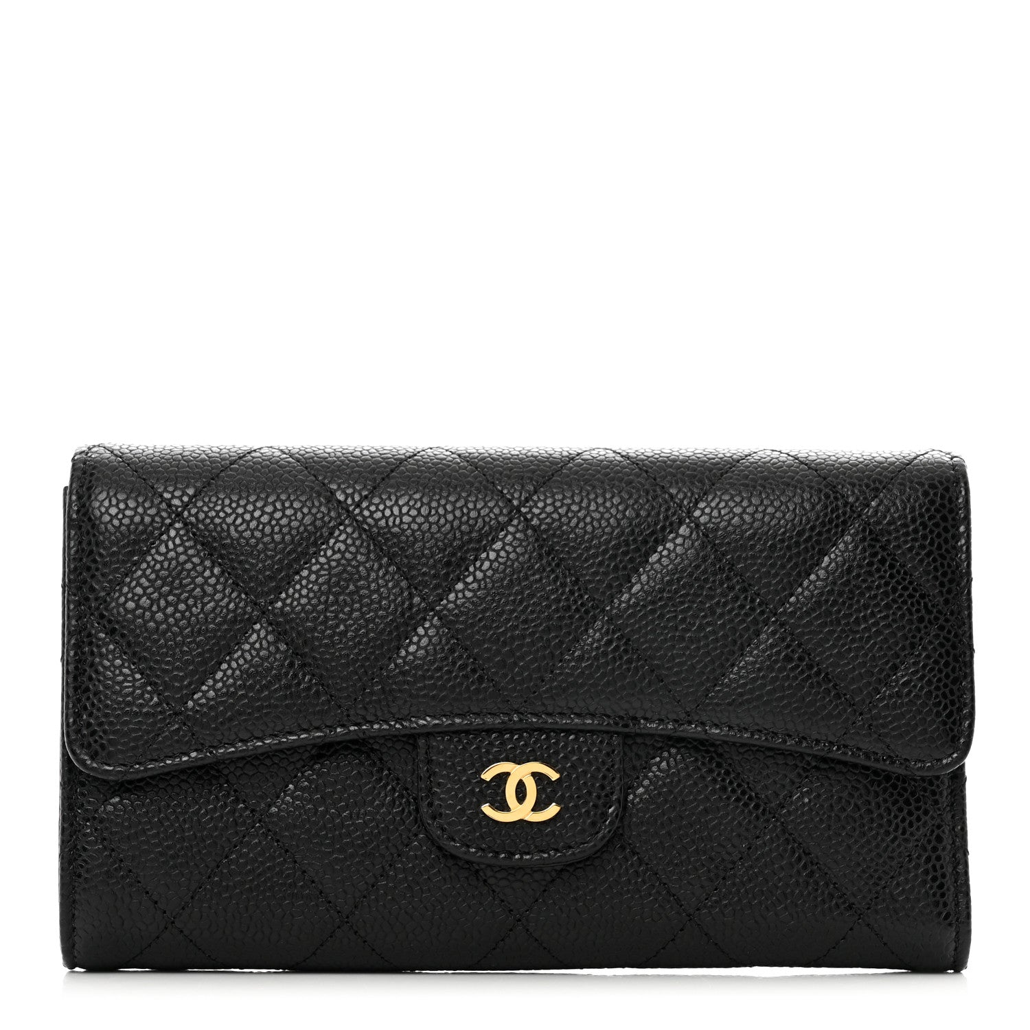 Chanel Caviar Quilted Large Flap Wallet Black 1 of 9