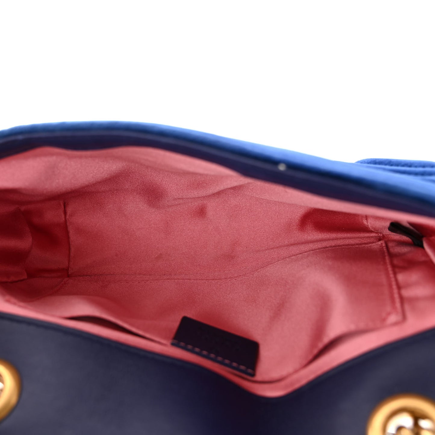Velvet Matelasse Mini GG Marmont Shoulder Bag Cobalt Blue