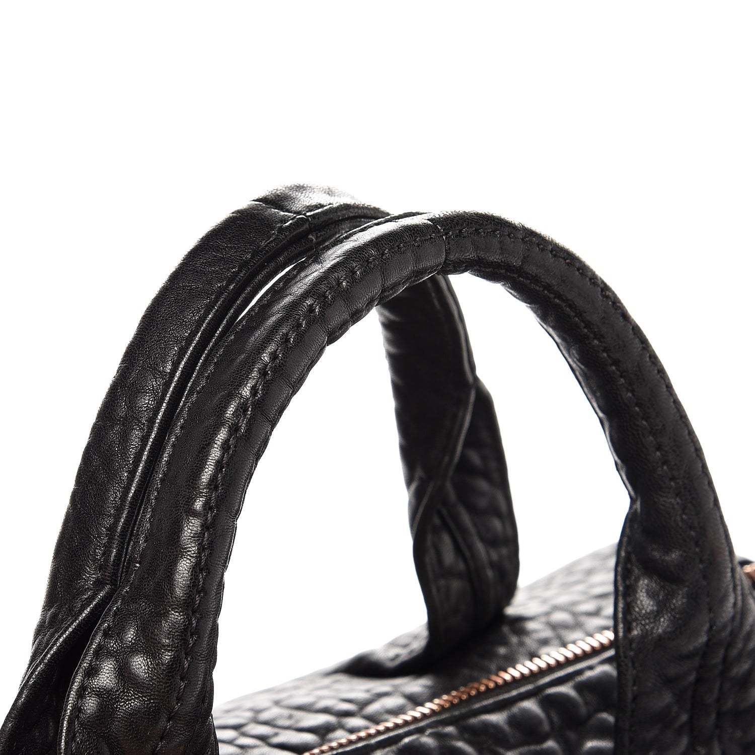 Alexander Wang Pebbled Lambskin Rocco Black Rose Gold Hardware 10 of 12