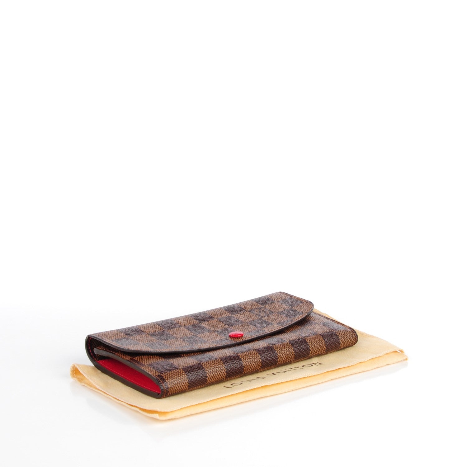 Louis Vuitton Damier Ebene Emilie Wallet Red 4 of 9