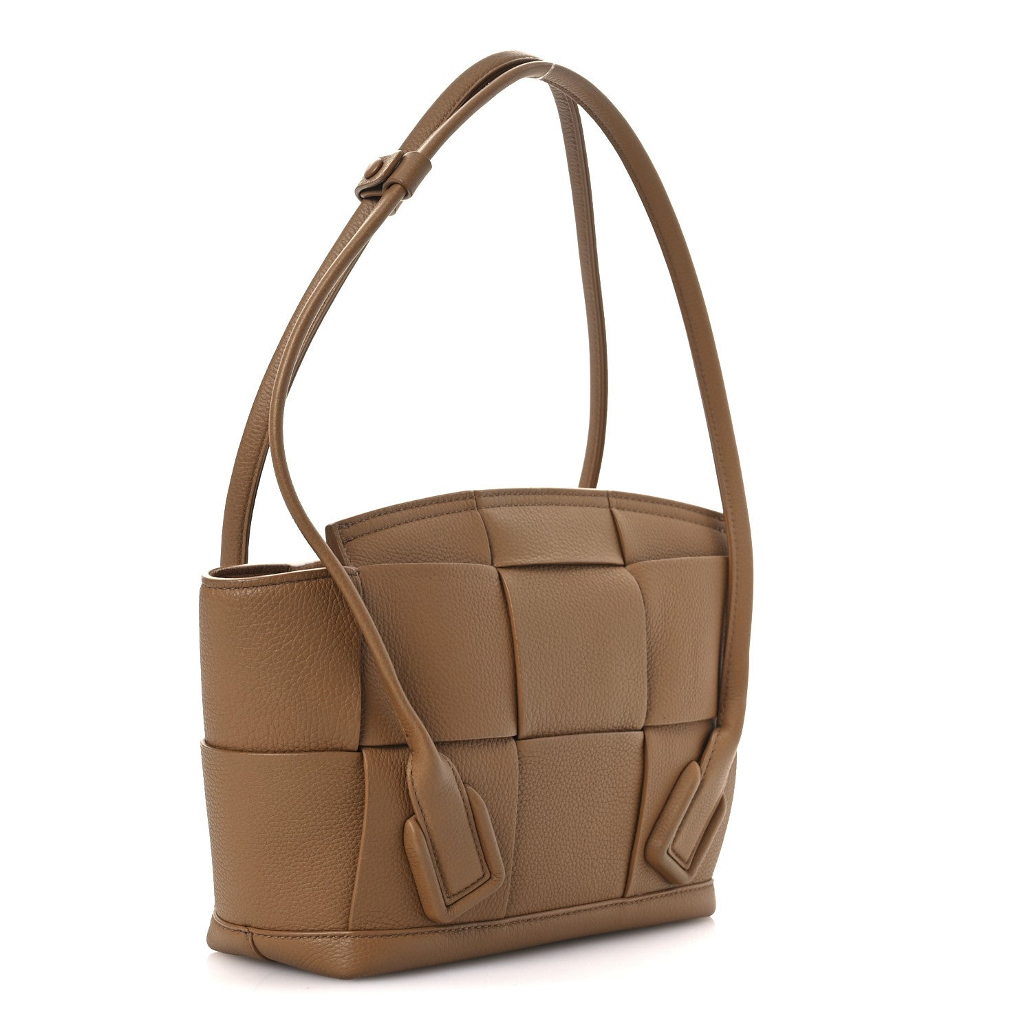 Bottega Veneta Grained Calfskin Maxi Intrecciato Arco 33 Caramel 3 of 12