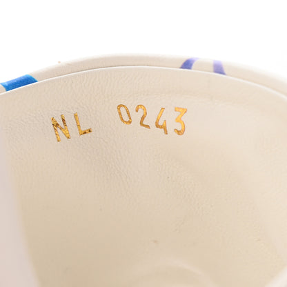 Louis Vuitton Lambskin Embossed Monogram By The Pool Revival High Heel Mules 39 Blue 9 of 9