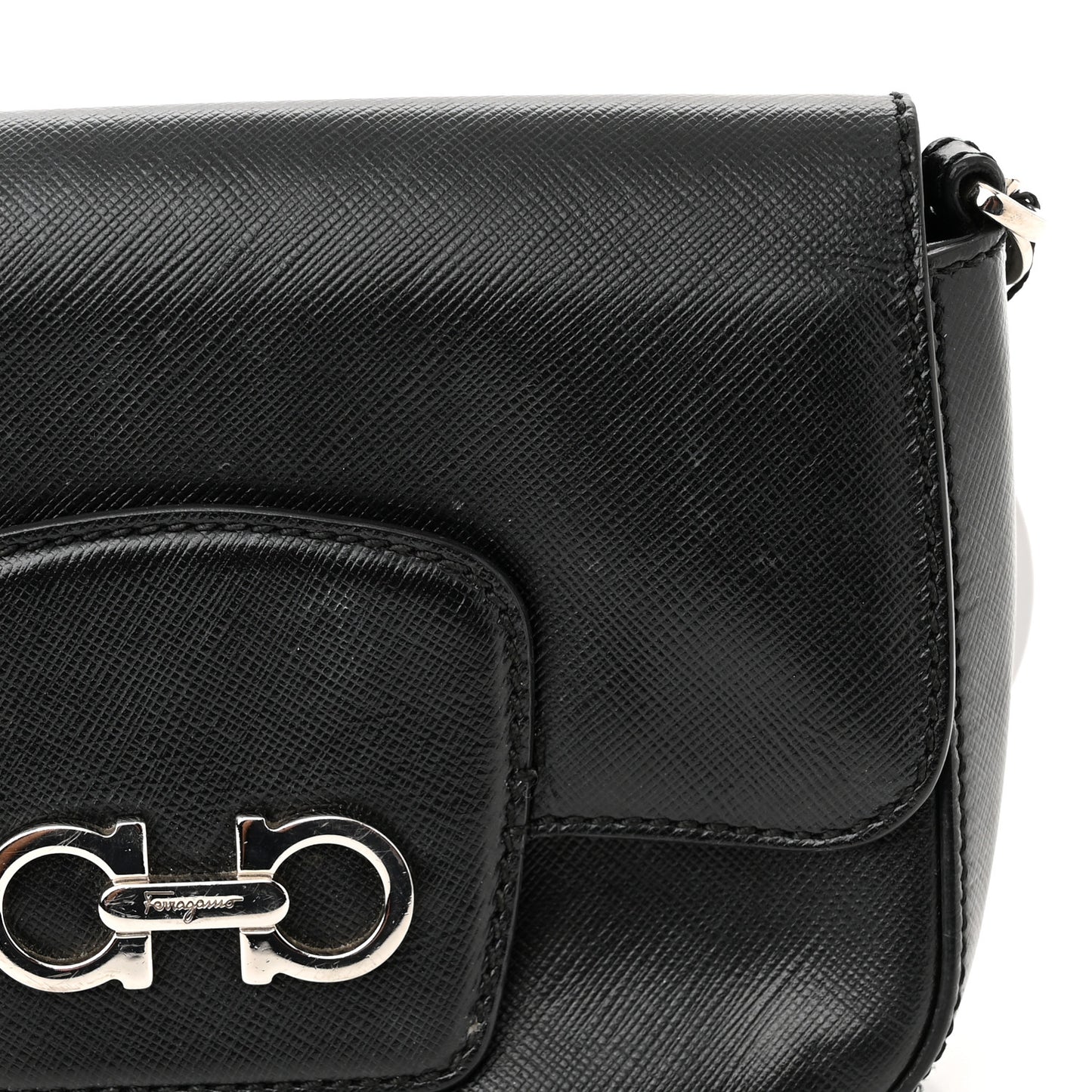 Saffiano Paris Crossbody Bag Black