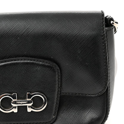 Salvatore Ferragamo Saffiano Paris Crossbody Bag Black 12 of 12