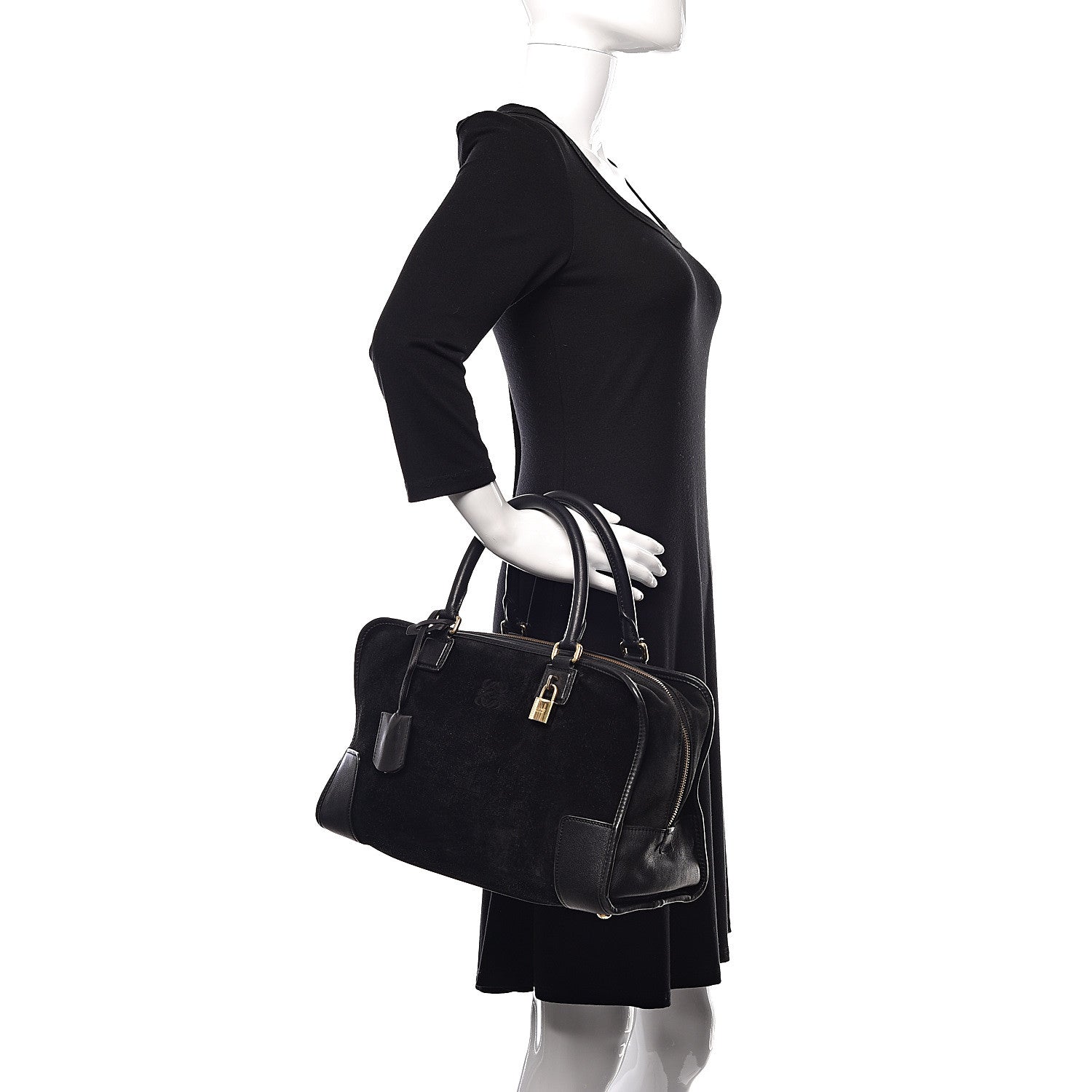 Loewe Suede Calfskin Amazona Black 2 of 18