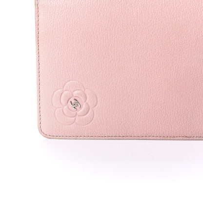 Chanel Goatskin Camellia Yen Wallet Pink 9 of 9