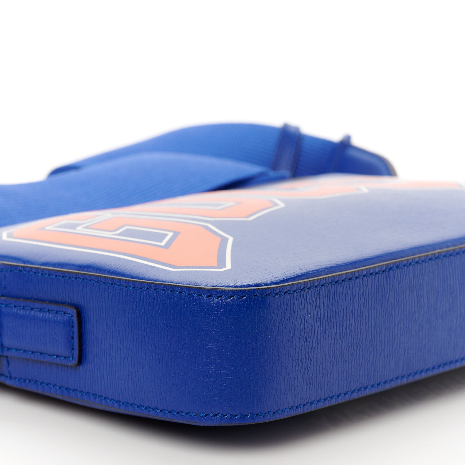 Gucci New Shanghai Calfskin Interlocking G Logo Camera Crossbody Bag Cobalt Blue Orange 11 of 12