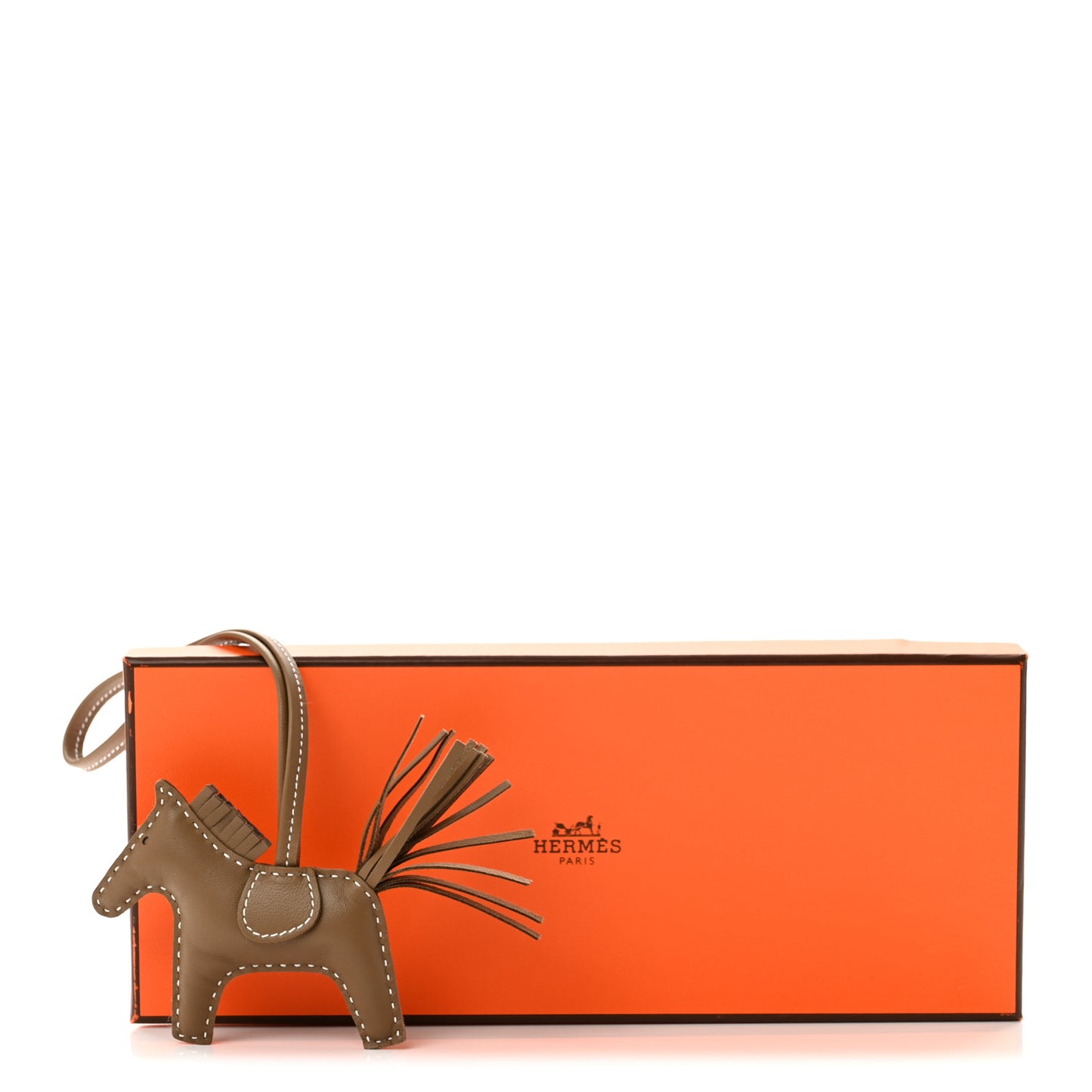 Milo Lambskin Grigri Rodeo Horse Bag Charm PM Etoupe