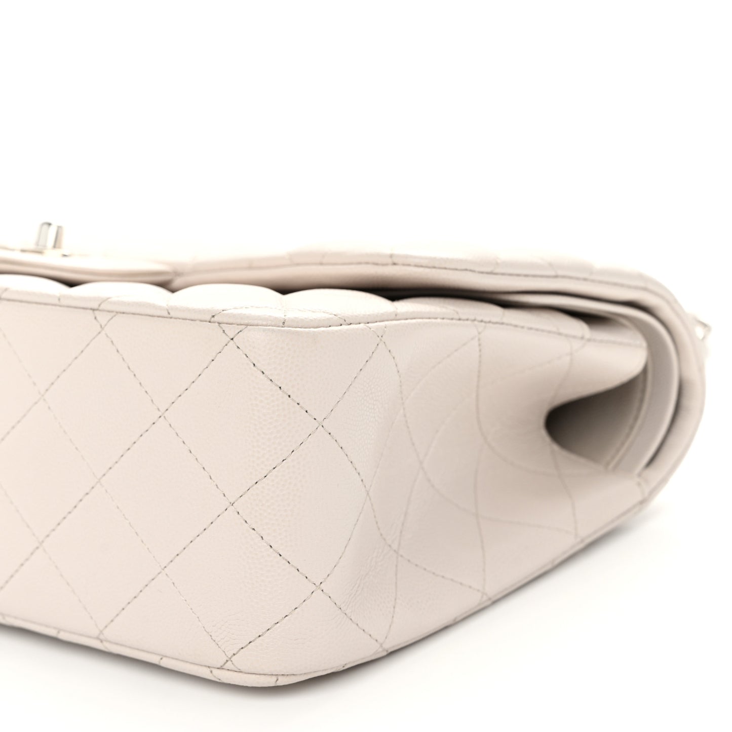 Quilted Jumbo Double Flap Ivory