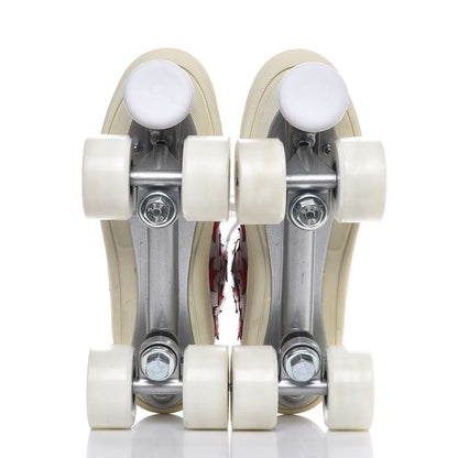 Saint Laurent Metallic Calfskin California Court Classic Roller Skates 40 Platinum 7 of 14