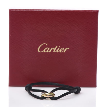 Cartier 18K Pink Yellow White Gold Trinity Adjustable Cord Bracelet Black 7 of 7