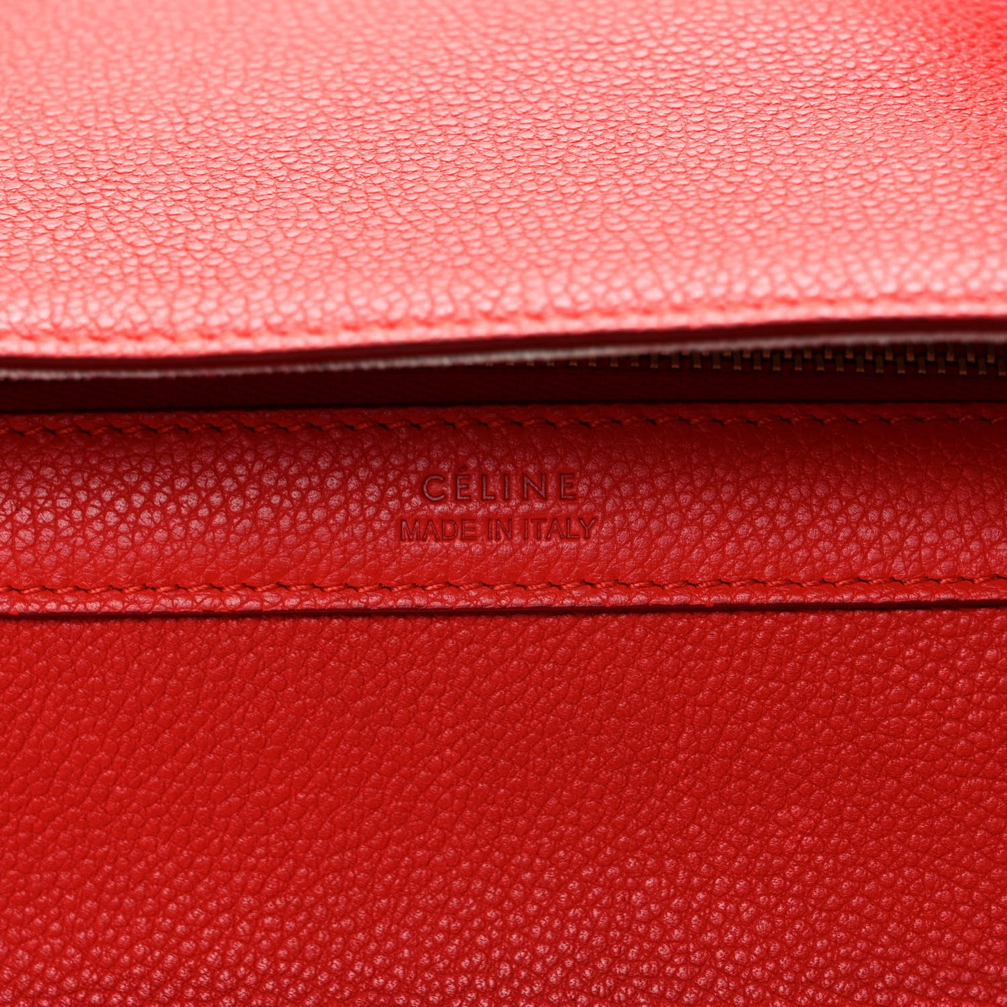 Soft Grained Calfskin Medium Belt Cabas Phantom Vermillion