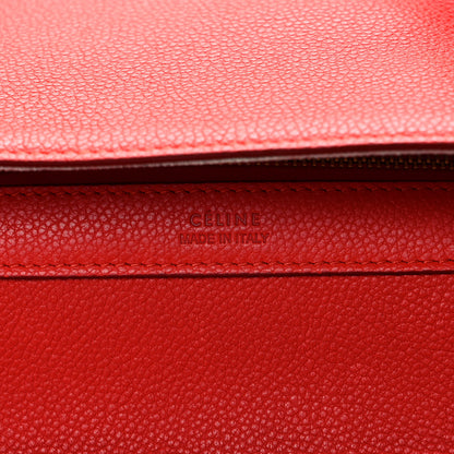 Celine Soft Grained Calfskin Medium Belt Cabas Phantom Vermillion 5 of 13