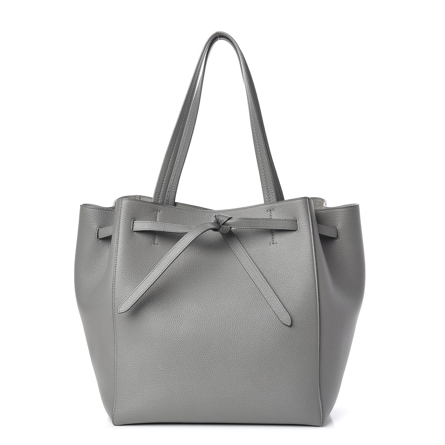 Celine Soft Grained Calfskin Small Belt Cabas Phantom Medium Grey 1 of 10