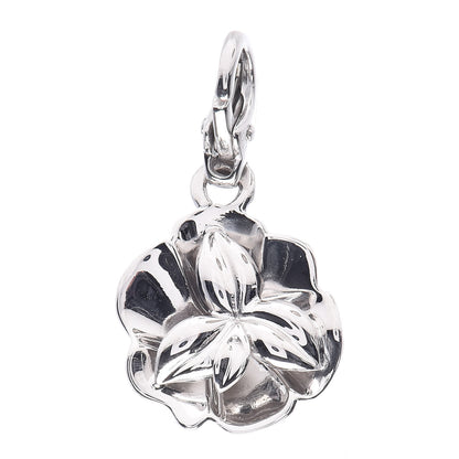 Chanel 18K White Gold Camellia Flower Charm 1 of 4