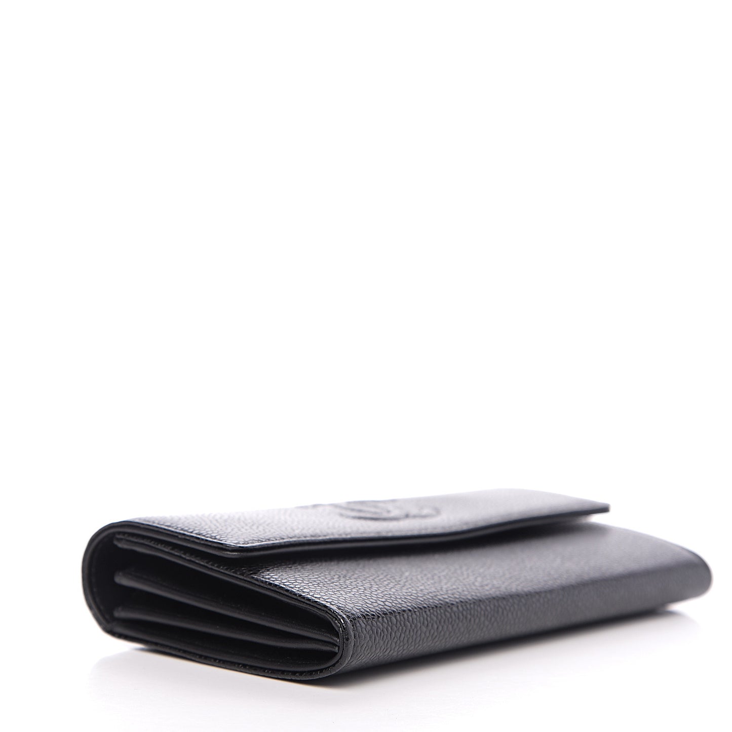 Caviar Timeless CC Large Flap Wallet Black