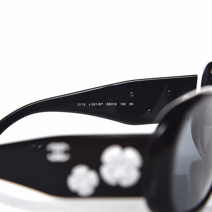 Chanel Camellia CC Sunglasses 5113 Black 5 of 9