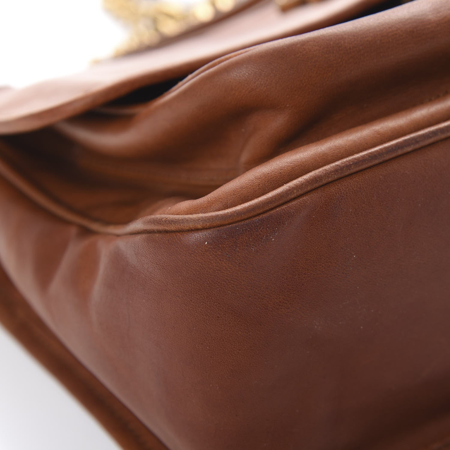 Saint Laurent Calfskin Monogram Medium Niki Chain Satchel Cognac 8 of 15