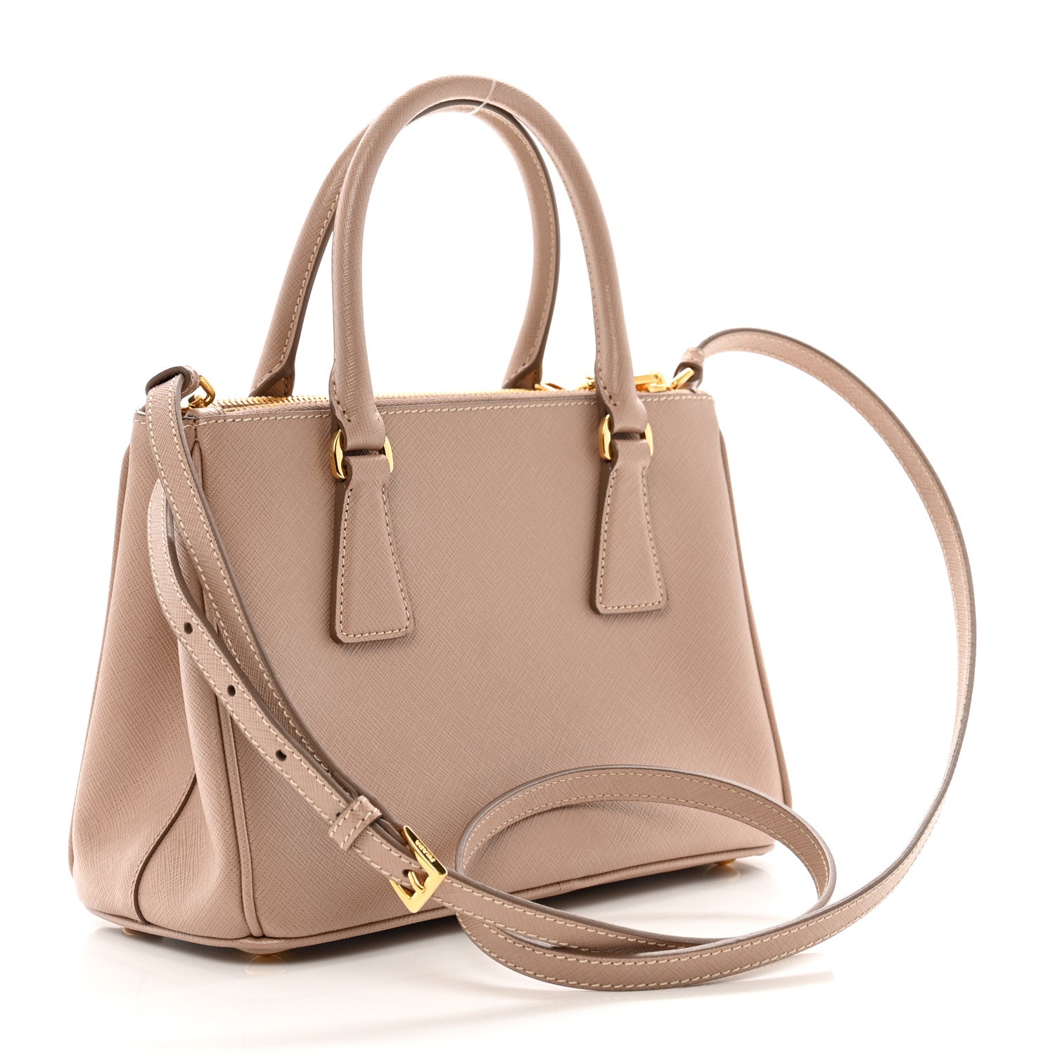 Prada Saffiano Lux Mini Galleria Double Zip Tote Cipria 3 of 10