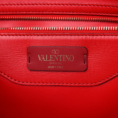 Valentino Garavani X UNDERCOVER Calfskin Print Rockstud Shoulder Tote Poudre 6 of 11