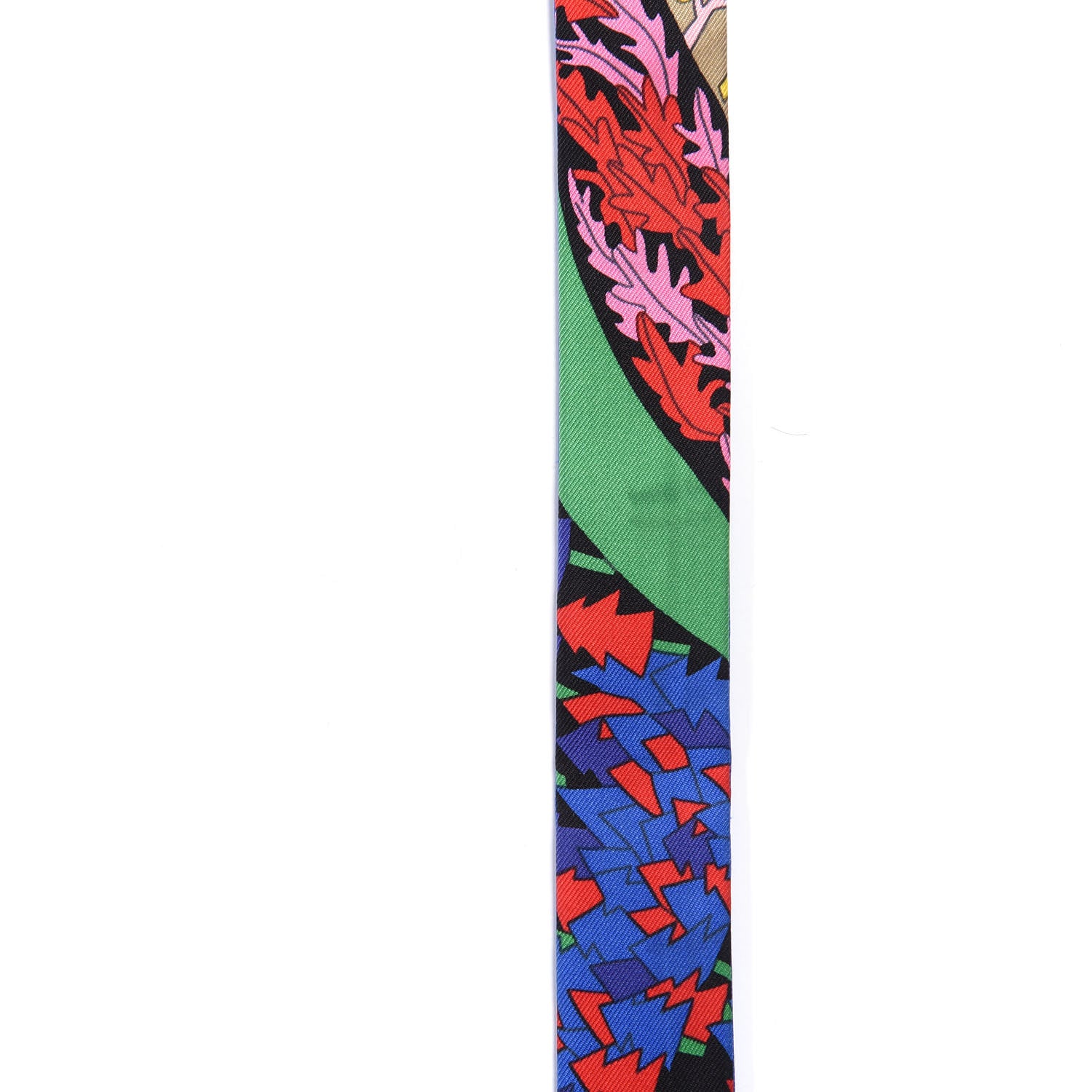 Hermes Silk A Travers Champs Twillon Rose Vif Jaune Bleu 3 of 4