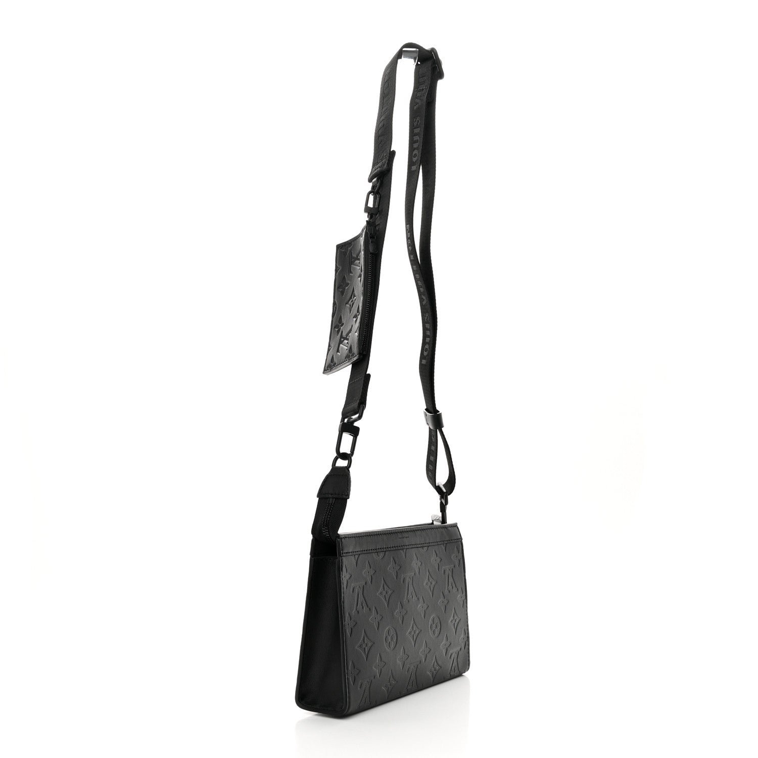 Louis Vuitton Calfskin Monogram Shadow Gaston Wearable Wallet 3 of 12