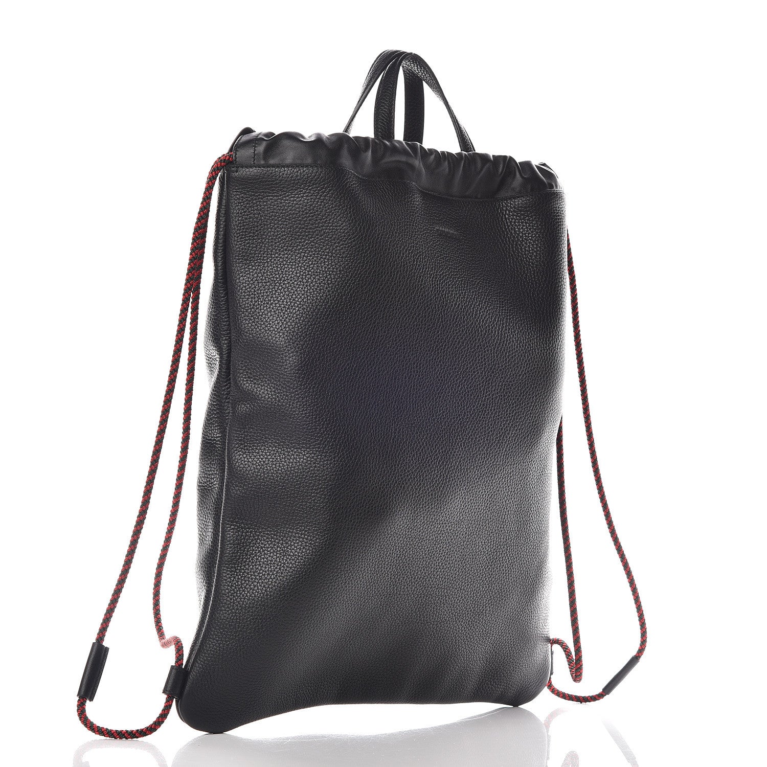 Gucci Calfskin Kingsnake Print Drawstring Backpack Black 3 of 10