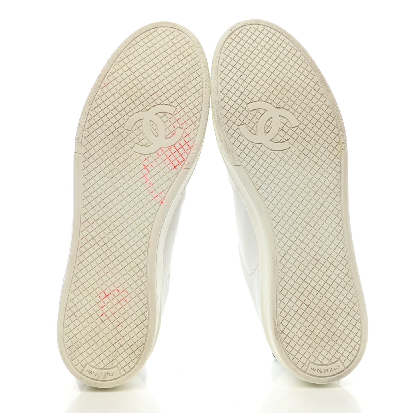 Calfskin CC Womens Sneakers 40 White