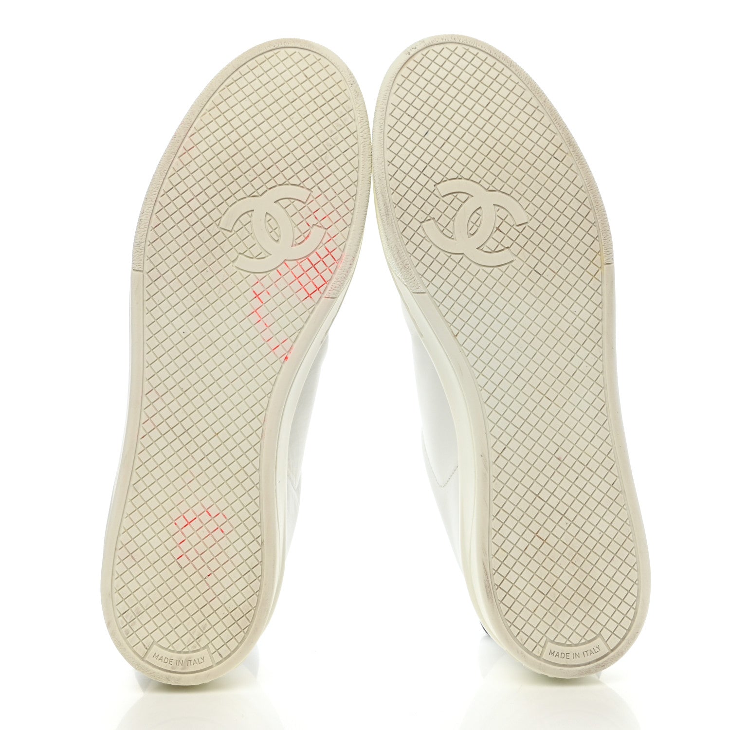 Chanel Calfskin CC Womens Sneakers 40 White 5 of 10