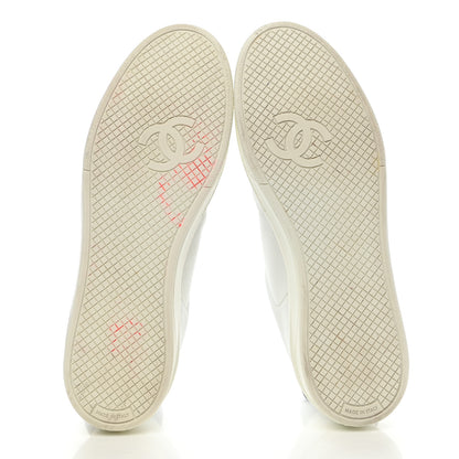 Chanel Calfskin CC Womens Sneakers 40 White 5 of 10