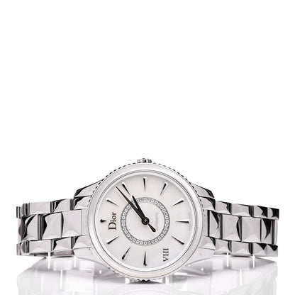 Christian Dior Stainless Steel Diamond Mother of Pearl 36mm Dior VIII Montaigne Automatic Watch 4 of 8