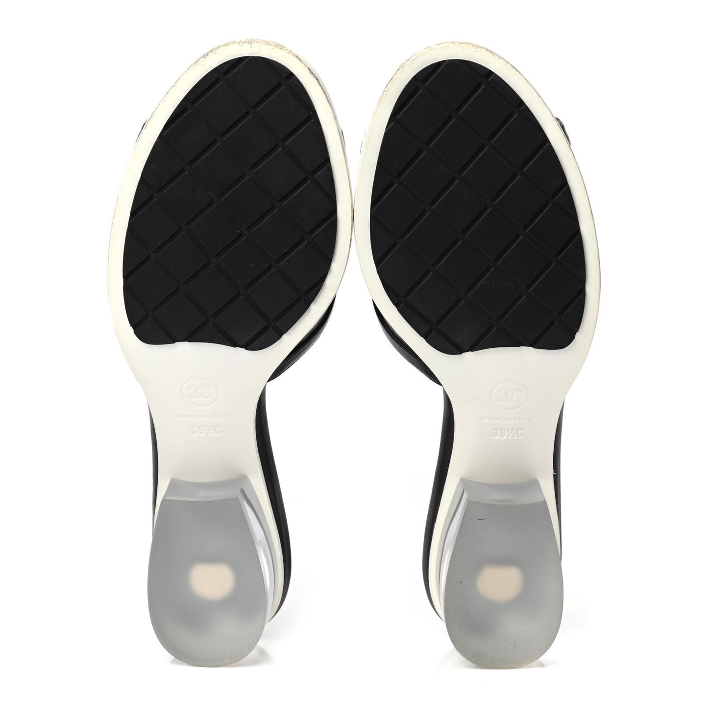 Lambskin PVC Mule 39.5 Transparent Black