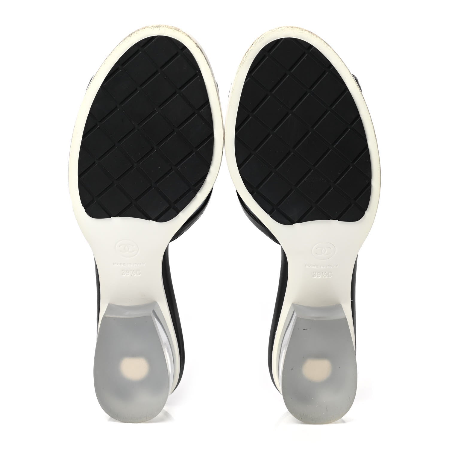 Chanel Lambskin PVC Mule 39.5 Transparent Black 5 of 8