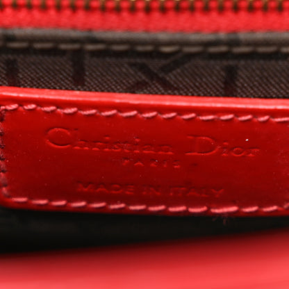 Christian Dior Patent Cannage Mini Lady Dior Red 6 of 10
