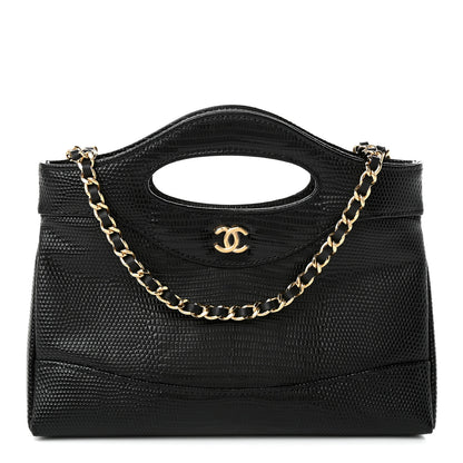 Chanel Calfskin Lizard Embossed Quilted Nano 31 Shopping Bag Black 1 of 10