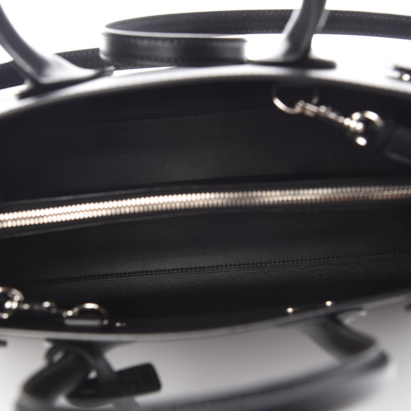 Grained Calfskin Small Sac De Jour Black