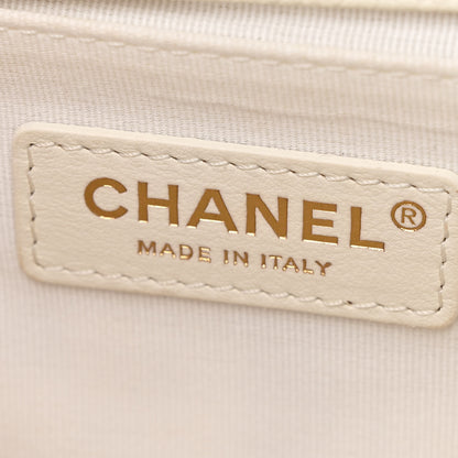 Chanel Caviar Quilted Medium Boy Flap White 6 of 13
