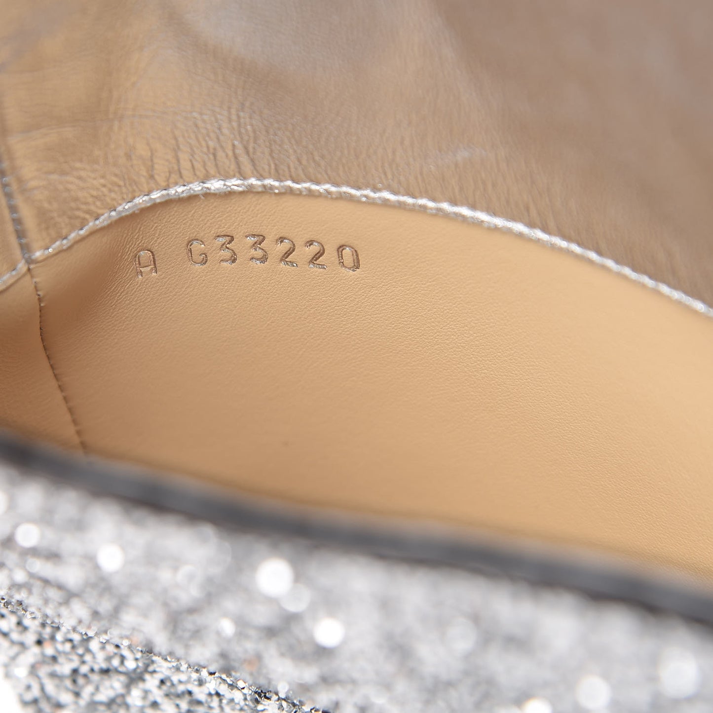 Glitter Patent Calfskin Cap Toe Fantasy High Boots 39.5 Silver Black