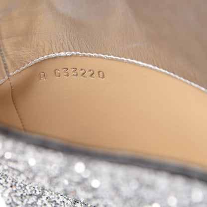 Chanel Glitter Patent Calfskin Cap Toe Fantasy High Boots 39.5 Silver Black 8 of 9